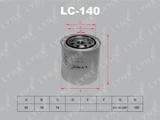 LYNXauto LC-140 - Eļļas filtrs ps1.lv