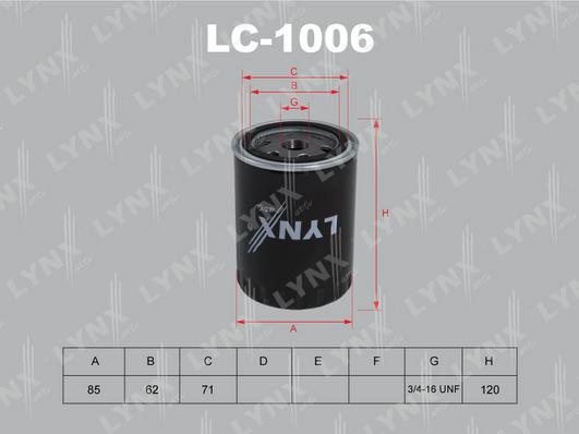 LYNXauto LC-1006 - Eļļas filtrs ps1.lv