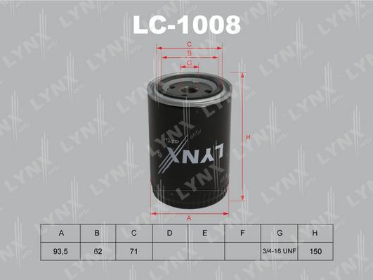 LYNXauto LC-1008 - Eļļas filtrs ps1.lv