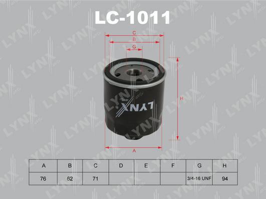 LYNXauto LC-1011 - Eļļas filtrs ps1.lv