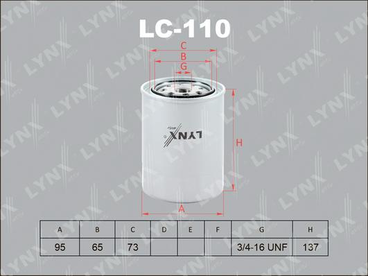 LYNXauto LC-110 - Eļļas filtrs ps1.lv