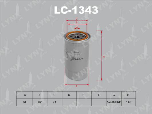 LYNXauto LC-1343 - Eļļas filtrs ps1.lv