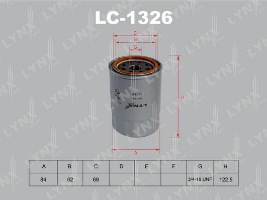 LYNXauto LC-1326 - Eļļas filtrs ps1.lv