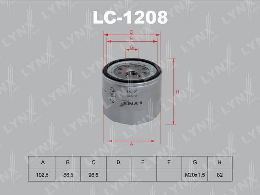 LYNXauto LC-1208 - Eļļas filtrs ps1.lv