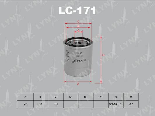 LYNXauto LC-171 - Eļļas filtrs ps1.lv