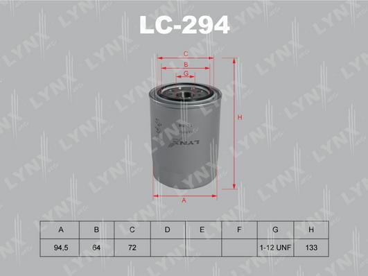 LYNXauto LC-294 - Eļļas filtrs ps1.lv