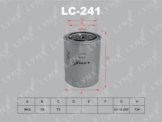LYNXauto LC-241 - Eļļas filtrs ps1.lv
