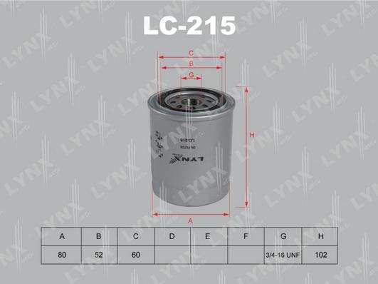 LYNXauto LC-215 - Eļļas filtrs ps1.lv