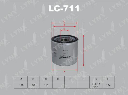 LYNXauto LC-711 - Eļļas filtrs ps1.lv