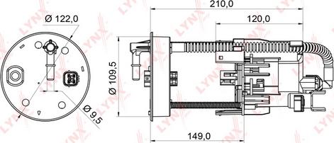 LYNXauto LF-954M - Degvielas filtrs ps1.lv