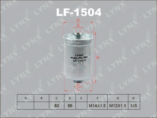 LYNXauto LF-1504 - Degvielas filtrs ps1.lv