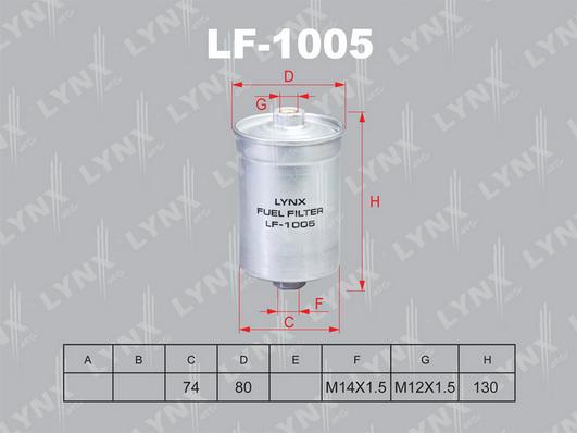 LYNXauto LF-1005 - Degvielas filtrs ps1.lv