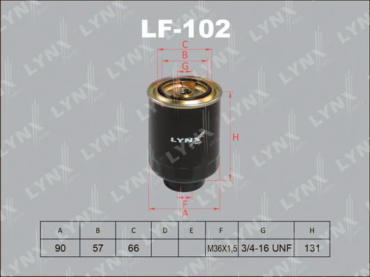 LYNXauto LF-102 - Degvielas filtrs ps1.lv