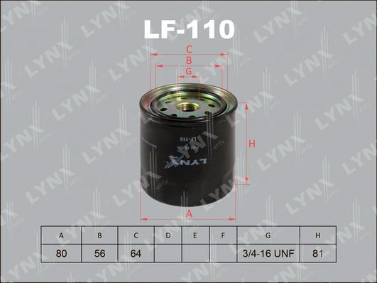LYNXauto LF-110 - Degvielas filtrs ps1.lv