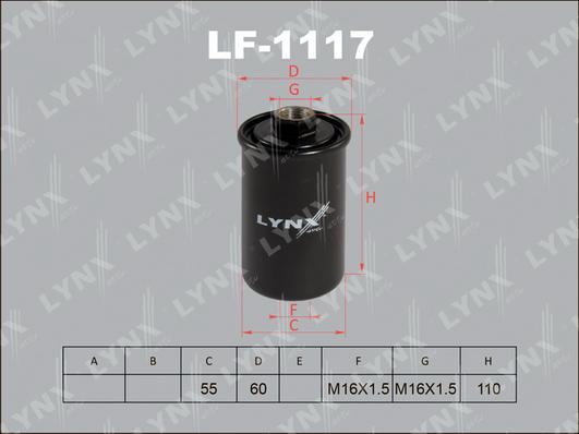 LYNXauto LF-1117 - Degvielas filtrs ps1.lv