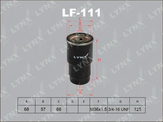 LYNXauto LF-111 - Degvielas filtrs ps1.lv