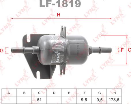 LYNXauto LF-1819 - Degvielas filtrs ps1.lv