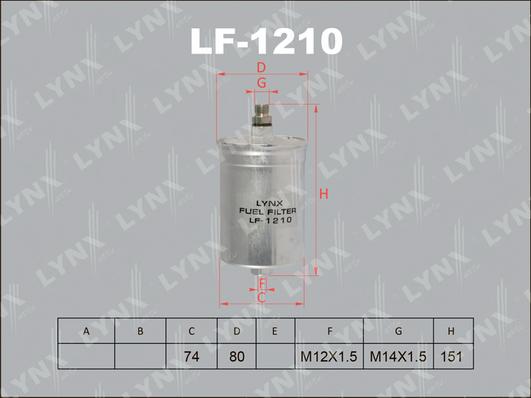 LYNXauto LF-1210 - Degvielas filtrs ps1.lv
