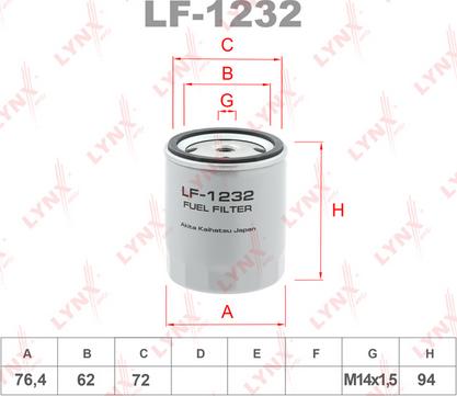 LYNXauto LF-1232 - Degvielas filtrs ps1.lv