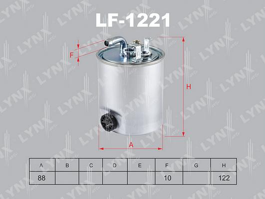 LYNXauto LF-1221 - Degvielas filtrs ps1.lv