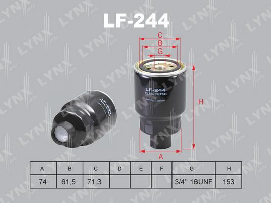 LYNXauto LF-244 - Degvielas filtrs ps1.lv