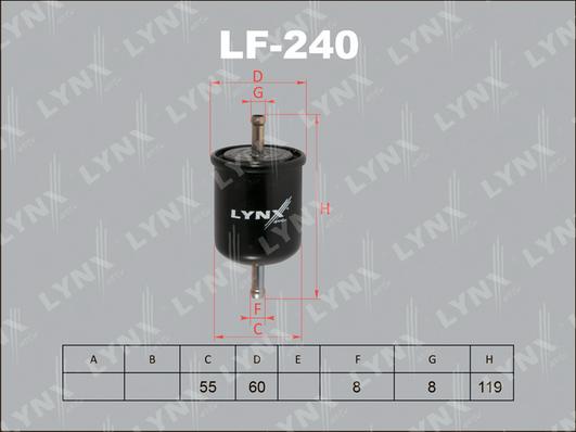 LYNXauto LF-240 - Degvielas filtrs ps1.lv