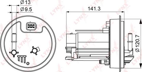 LYNXauto LF-247M - Degvielas filtrs ps1.lv