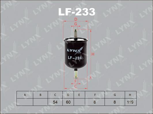 LYNXauto LF-233 - Degvielas filtrs ps1.lv