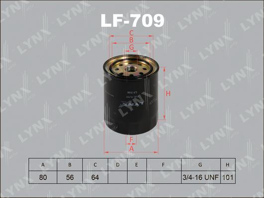 LYNXauto LF-709 - Degvielas filtrs ps1.lv