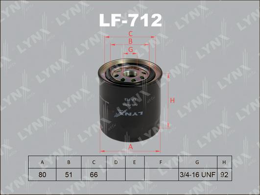 LYNXauto LF-712 - Degvielas filtrs ps1.lv