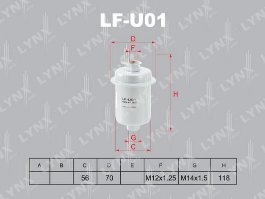 LYNXauto LF-U01 - Degvielas filtrs ps1.lv