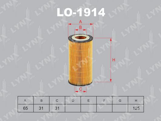 LYNXauto LO-1914 - Eļļas filtrs ps1.lv