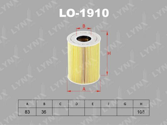LYNXauto LO-1910 - Eļļas filtrs ps1.lv