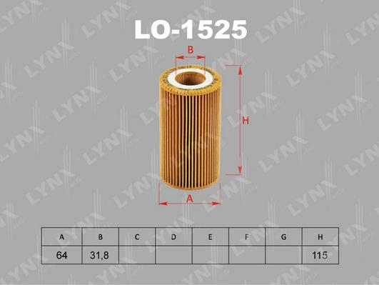 LYNXauto LO-1525 - Eļļas filtrs ps1.lv