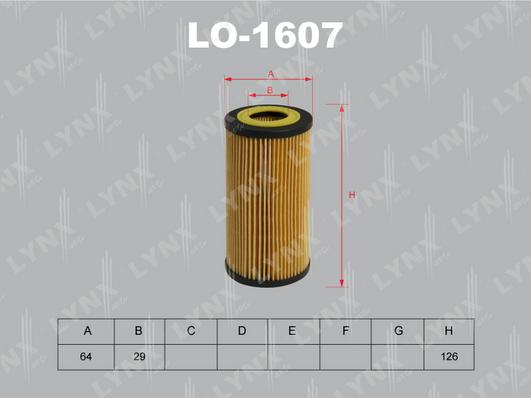 LYNXauto LO-1607 - Eļļas filtrs ps1.lv