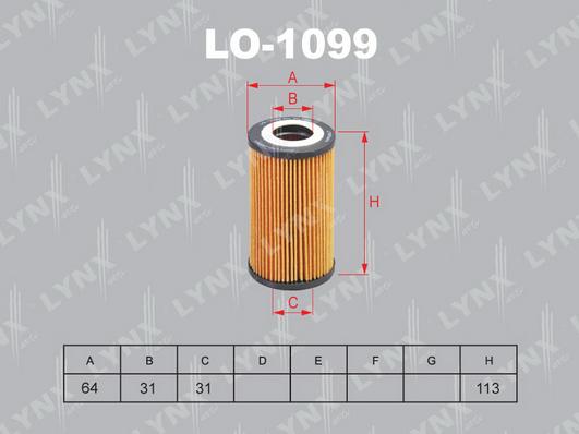 LYNXauto LO-1099 - Eļļas filtrs ps1.lv