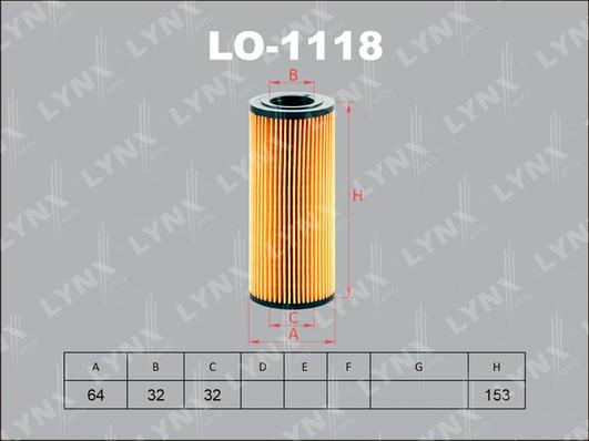 LYNXauto LO-1118 - Eļļas filtrs ps1.lv