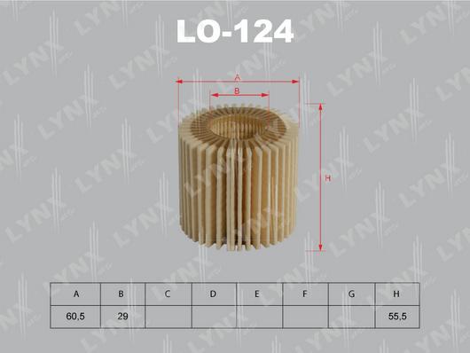 LYNXauto LO-124 - Eļļas filtrs ps1.lv