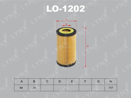 LYNXauto LO-1202 - Eļļas filtrs ps1.lv