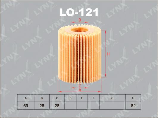 LYNXauto LO-121 - Eļļas filtrs ps1.lv