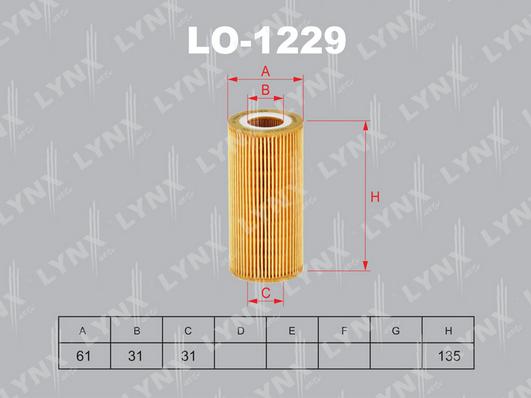 LYNXauto LO-1229 - Eļļas filtrs ps1.lv