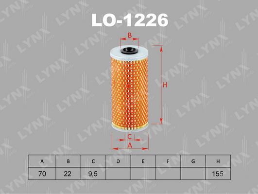 LYNXauto LO-1226 - Eļļas filtrs ps1.lv