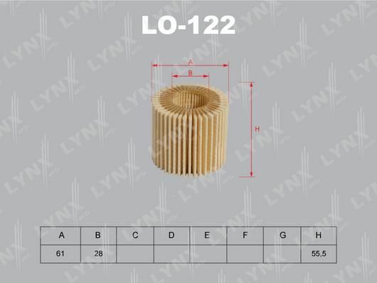 LYNXauto LO-122 - Eļļas filtrs ps1.lv