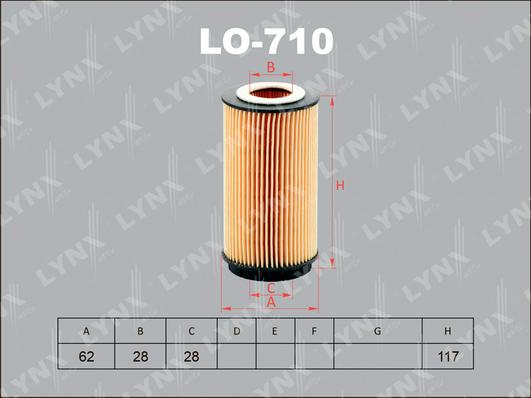 LYNXauto LO-710 - Eļļas filtrs ps1.lv