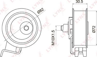 LYNXauto PB-1011 - Spriegotājrullītis, Gāzu sadales mehānisma piedziņas siksna ps1.lv