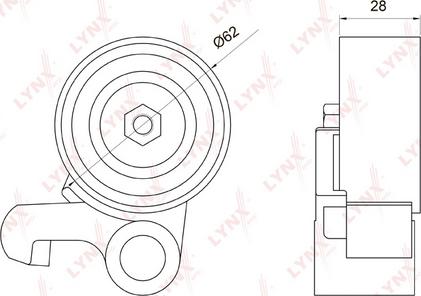 LYNXauto PB-1073 - Spriegotājrullītis, Gāzu sadales mehānisma piedziņas siksna ps1.lv