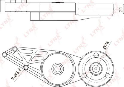 LYNXauto PT-3002 - Siksnas spriegotājs, Ķīļsiksna ps1.lv