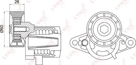 LYNXauto PT-3037 - Siksnas spriegotājs, Ķīļsiksna ps1.lv