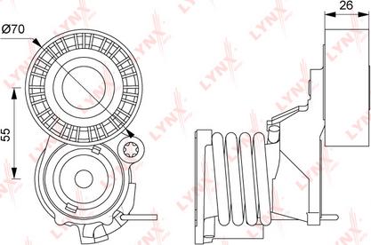 LYNXauto PT-3198 - Siksnas spriegotājs, Ķīļsiksna ps1.lv