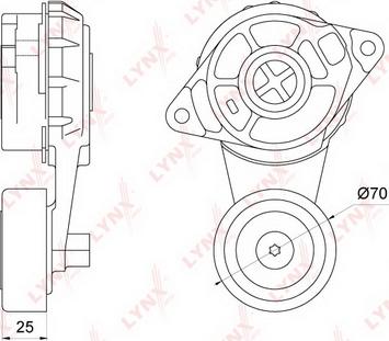 LYNXauto PT-3267 - Siksnas spriegotājs, Ķīļsiksna ps1.lv